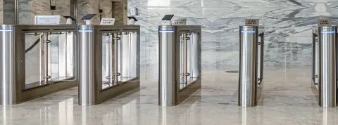 بوابات مرور الأفراد الإلكترونية (Turnstile Gates)